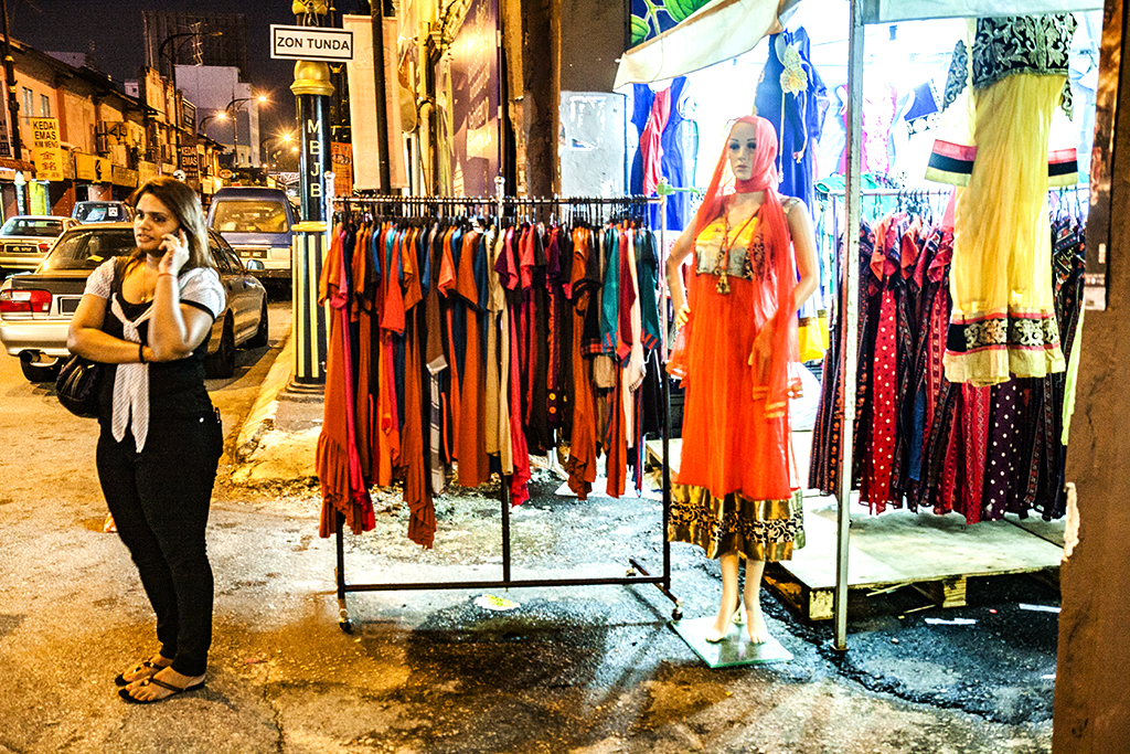 Woman outside clothing store--Johor Bahru