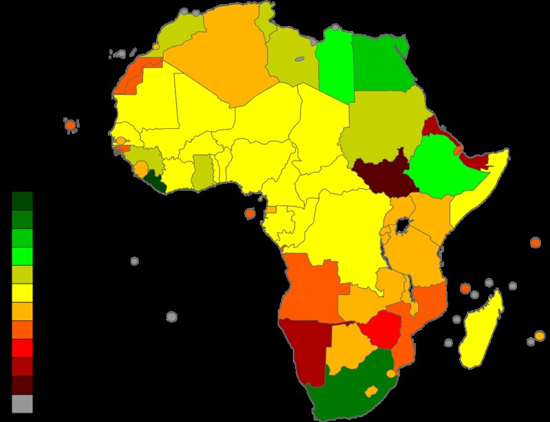 Countries in yellow gained independence in Year of Africa
