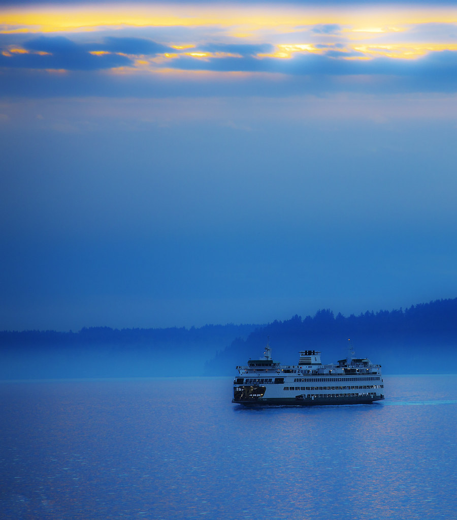 Seattle - Ferry in the Elliott Bay