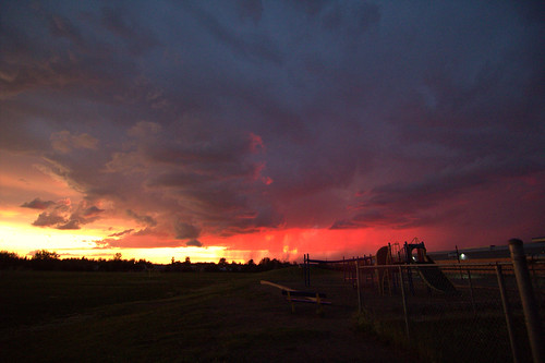 sunset storm weather clouds manitoba thunderstorm lightning thompson severeweather canon60d thompsonmanitoba weatherwatch