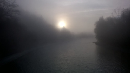 sun fog sunrise river schweiz switzerland soleil wasser nebel suisse bern fluss sonne sonnenaufgang berne mystic aare stimmung morgenstimmung