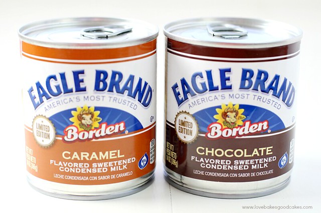 Two cans of Eagle Brand Condensed Milk.