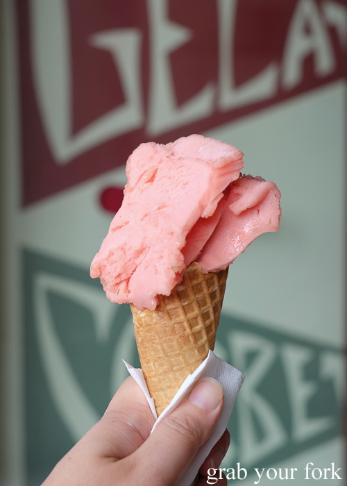 Watermelon and lime sorbet at Ciccone & Sons Gelateria, Redfern Sydney food blog review