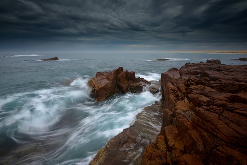 ocean longexposure seascape rocks australia newsouthwales aus portstephens annabay birubipoint watermovement nikon1635mmf4 nikond750