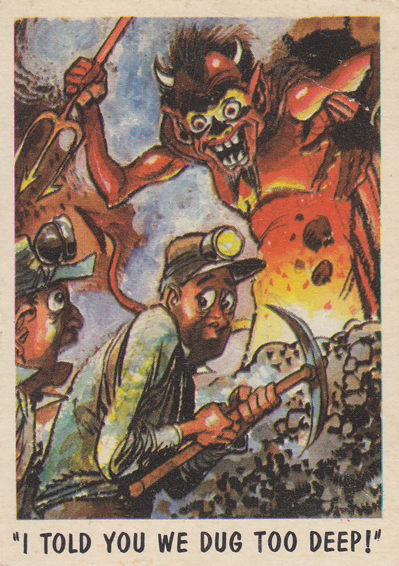 "You'll Die Laughing" Topps trading cards 1959,  illustrated by Jack Davis (58)
