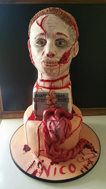 Walking Dead Decapitated Zombie Cake by Ash Samuels