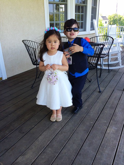 Mio ready for her flower girl duties!