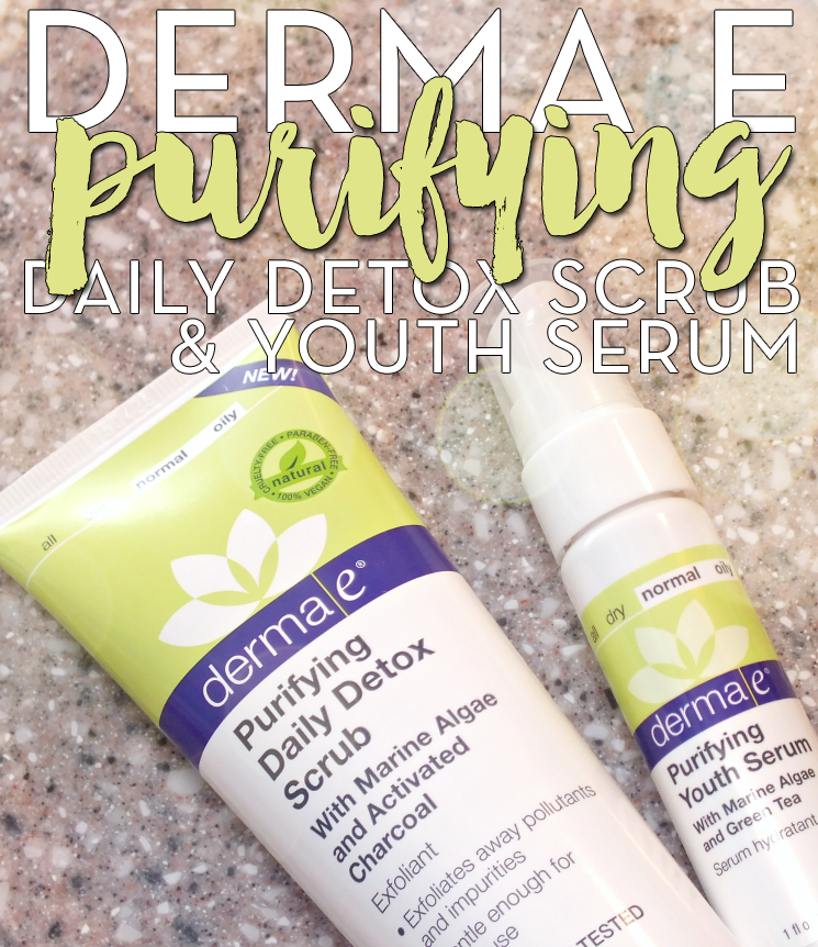 derma e Purifying Daily Detox Scrub and  Purifying Youth Serum