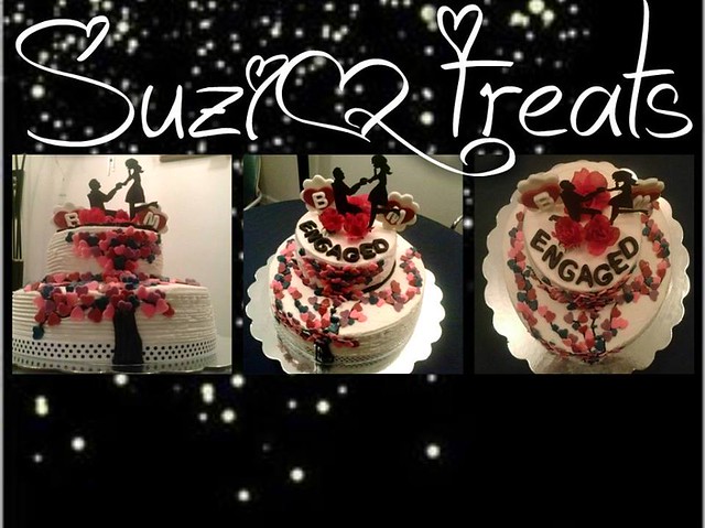 Engagement Cake by Suzi Gonzalez-Prevost of SuziQ Treats