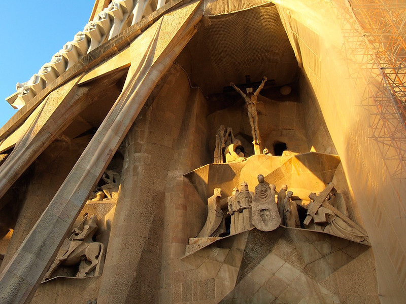 Sagrada Familia Passion Facade in Barcelona