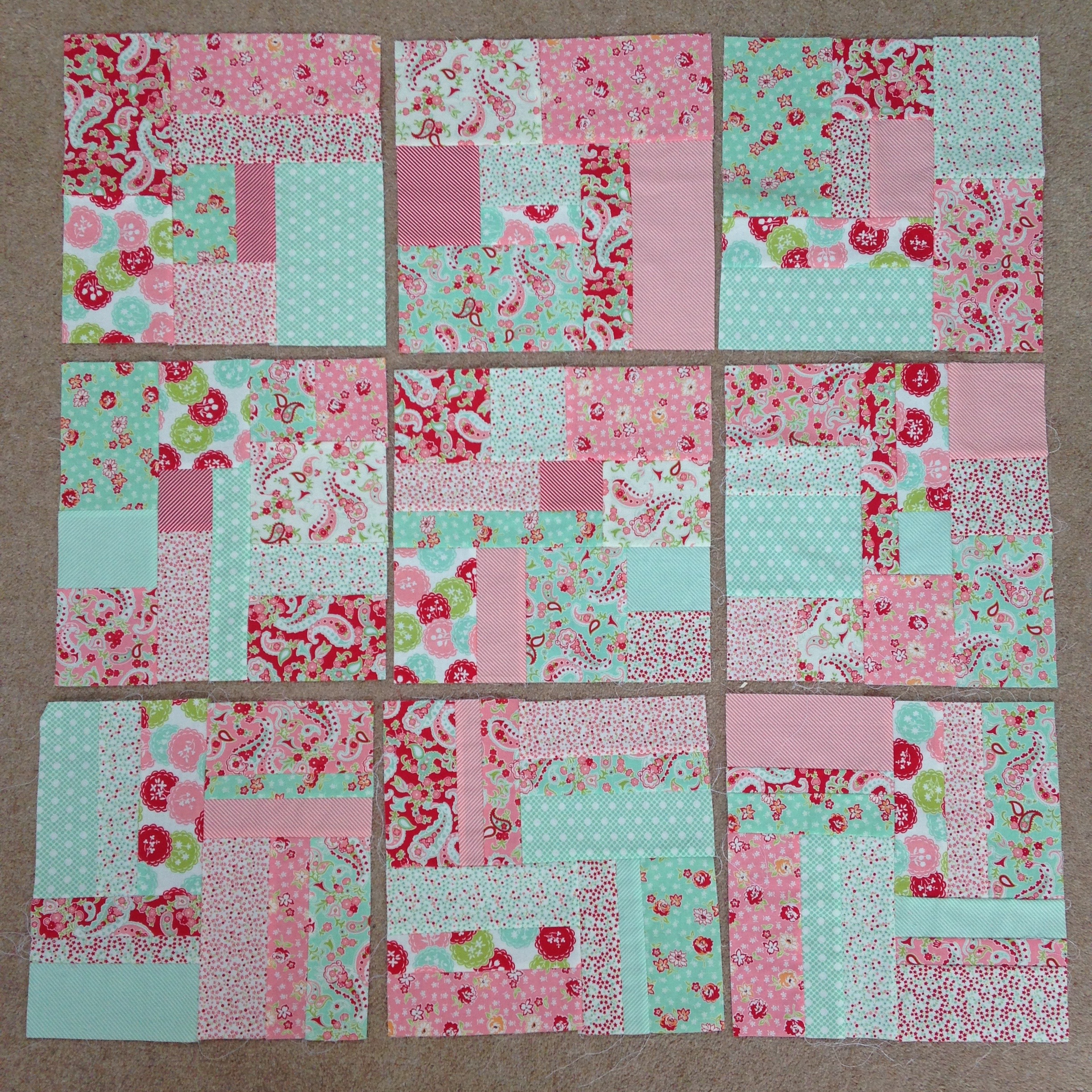 Patchwork quilt blocks