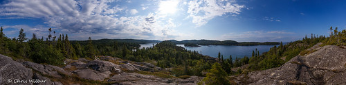 park summer panorama sun lake ontario canada superior 360 canadian national shield northern pukaskawa
