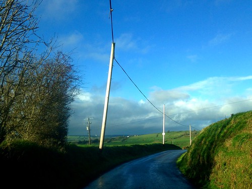 road ireland irish green clouds rural landscape countryside hedge lane telegraphpole newmarket htt iphone5 2015onephotoeachday