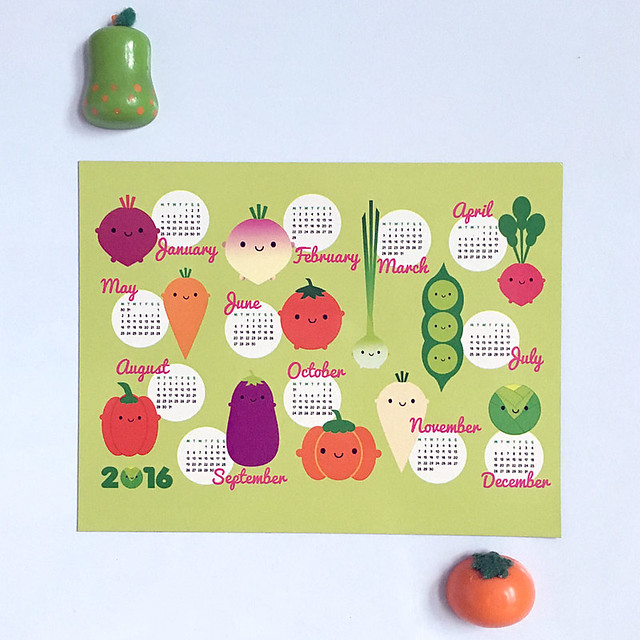 2016 Calendar Magnets - 5 A Day
