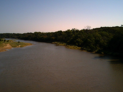 sky nature river oak texas crossing brazos drone