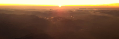 sunset aerial
