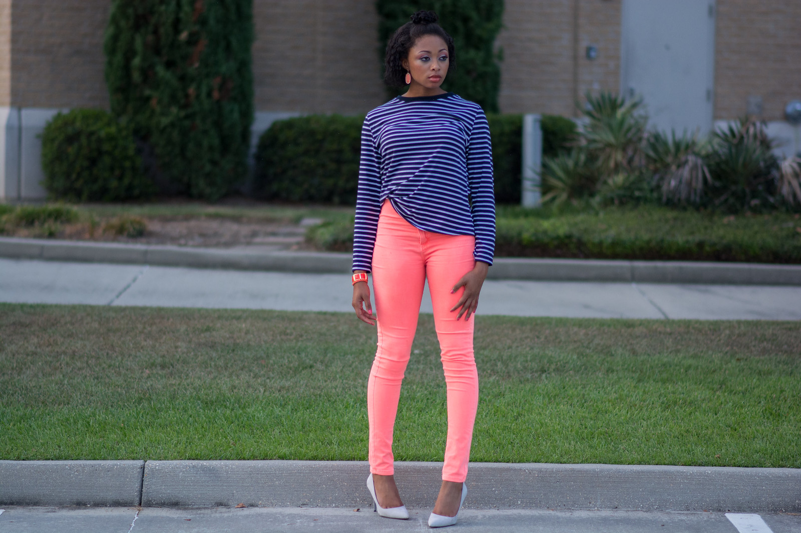 how to style neon denim in the winter