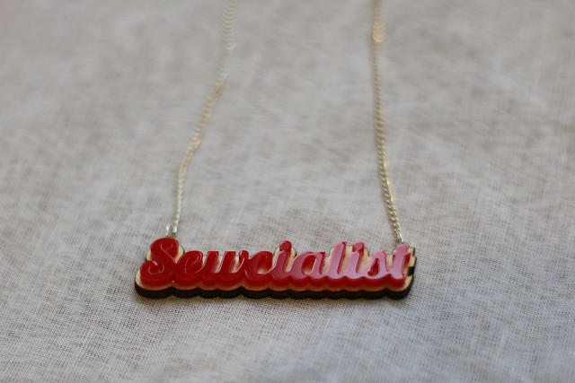Sewcialist Necklace by English Girl at Home and Working Clasp