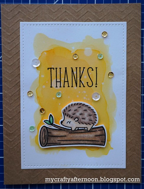 Thank You Card Series Hedgehog
