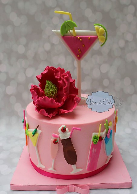 Girly Cocktail Cake by Viva La Cake