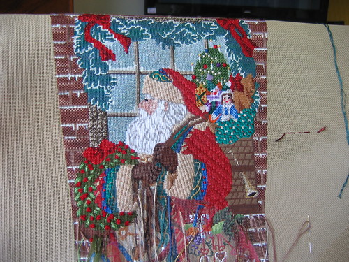 Tapestry Tent Santa Stocking