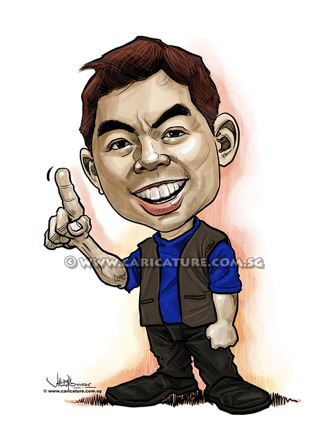 Daniel digital caricature for Property Guru (watermarked)