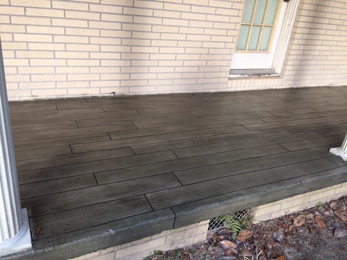 wood concrete gray porch faux weathered