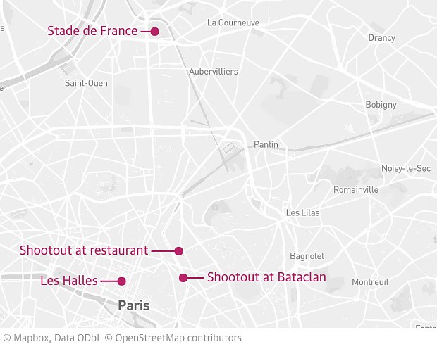 Shoot out in Bataclan, Paris
