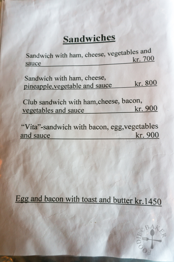 Vitabar menu