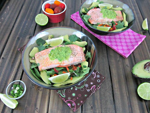 Baked Salmon with Lime Jalapeno Butter