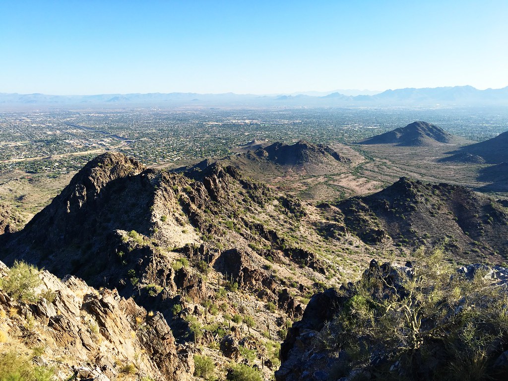 The run up 2,608-foot Piestewa Peak, the second highest point in the Phoenix Mountains