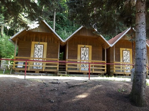 Row of little cabin..