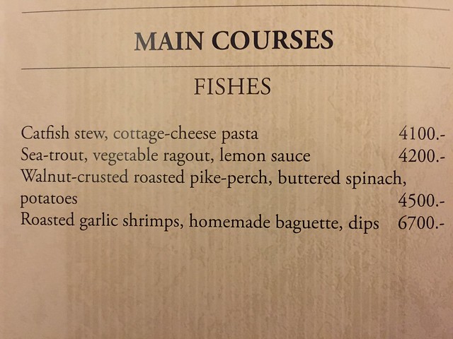 main courses menu, Duna Corso