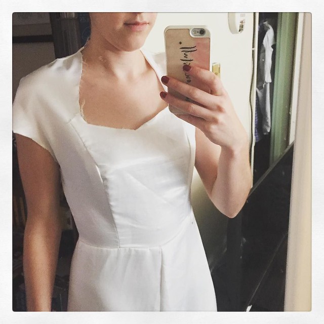 I got the base of the dress to fit - 181 days to go #weddingdress #sewing #diyeverything