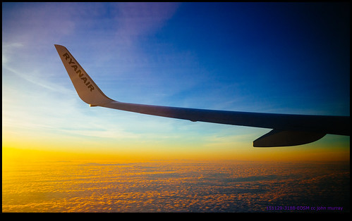 sunset sky sun france clouds plane airplane flight wing eurotrip ryanair 2015