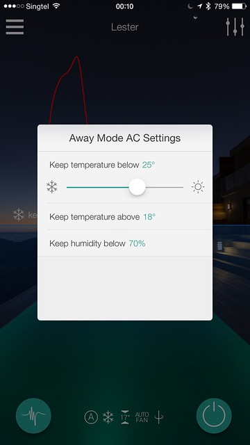 Ambi Climate iOS App - Away Mode AC Settings