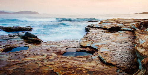 australia newsouthwales coastline sunrise sea rocks sony a6000 rokinon
