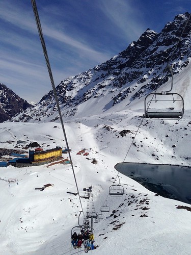 chile ski view plateau snowboard chairlift portillo 滑板 滑雪 滑雪场 智利