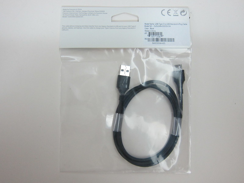 Google USB Type-C to USB Standard-A Plug Cable - Packaging Back