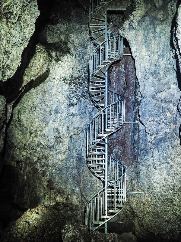 Ladder in the Vatnshellir lava cave