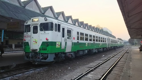 Myanmar Railways RBE25112 in Yangon Central Railway Station, Yangon, Myanmar /Dec 27, 2015