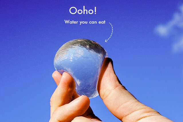 可以吃的「水瓶」。圖片來源：Ooho!。
