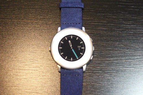 Pebble Time Round Blue Band