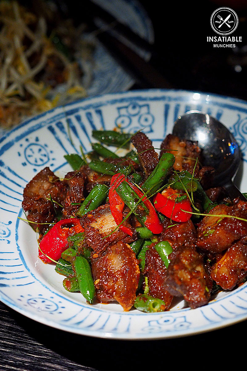 Mhu Grob Pad Prik King, $15, Chat Thai, Haymarket. Sydney Food Blog Review
