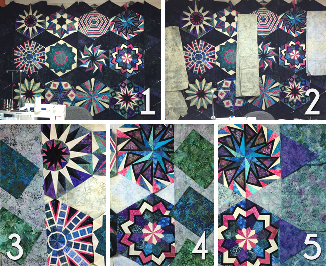 Fabric Auditioning for the Batik Arcadia Avenue QAL