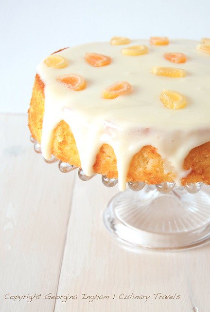 Georgina Ingham | Culinary Travels Photograph - Citrus Sponge Drizzle Cake with Condensed Milk Citrus Icing