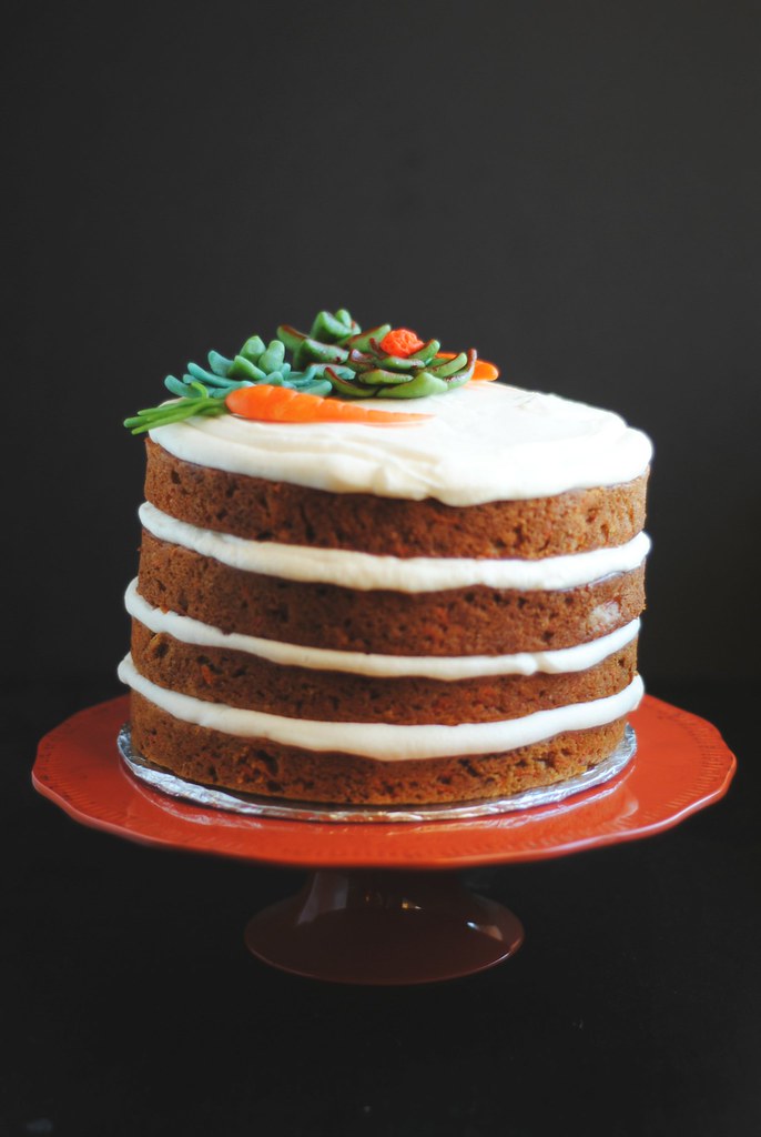 Vegan Carrot Cake + Almond Paste toppers
