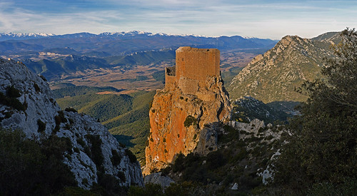 quéribus châteucathare château castle cathare nikon d800 landscape montagne mountain pyrénées leverdesoleil sunrise ruine