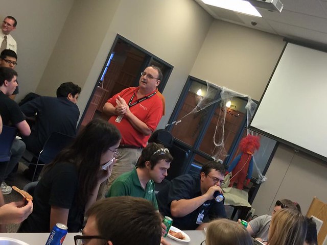 Walker Hall - Pizza with the President - Oct. 2015
