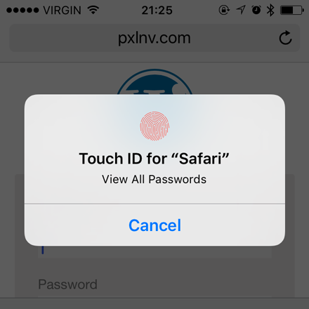 Touch ID in Safari